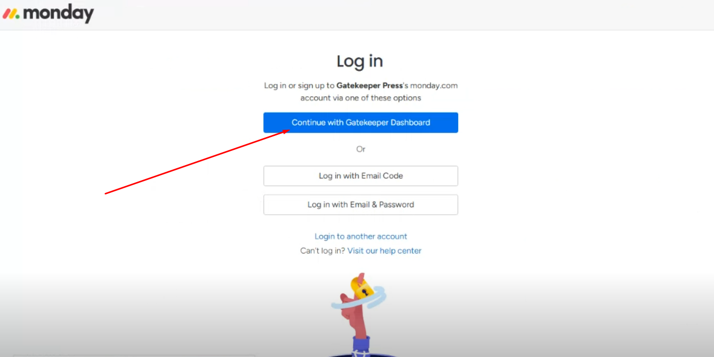 Monday.com Login Screen 2